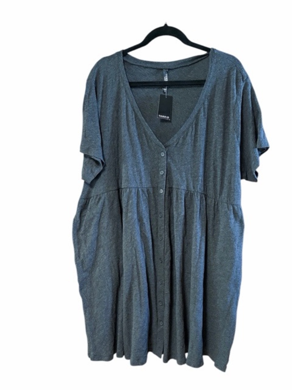 Torrid Sleep Cotton Slub Button Down Lounge Dress NWT - Picture 1 of 5